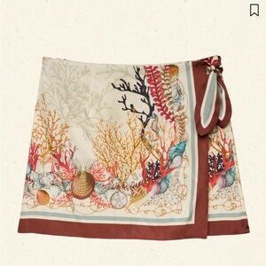 Doen Lina Heirloom Floral Print Silk Skirt